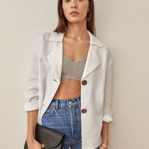 Reformation Alonso Linen Top - White - NWT